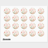 Sticker Rond Oh Deer Baby shower (Feuille)