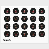 Sticker Rond Oh Deer Classique Élégance (Feuille)