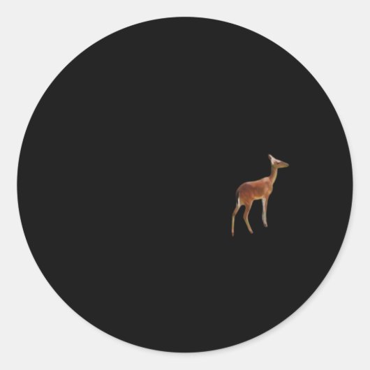 Sticker Rond Oh Deer Minimal Design (Devant)