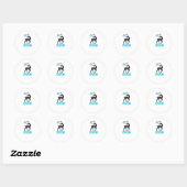 Sticker Rond Oh Deer Minimal Design  (Feuille)