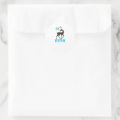 Sticker Rond Oh Deer Minimal Design  (Sac)