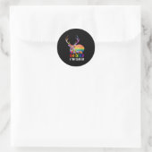 Sticker Rond Oh Deer Queer Minimal Modern Style (Sac)