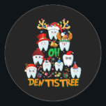 Sticker Rond Oh Dentistree Fun Christmas Tree Dental Hygiène De<br><div class="desc">Oh Dentistree Fun Christmas Tree Dental Hygiene Noël 2023</div>