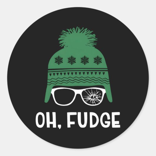Sticker Rond Oh Fudge Dire (Devant)