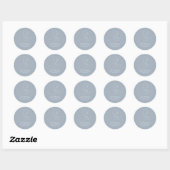 Sticker Rond Oh garçon Dusty Baby shower bleu Merci (Feuille)