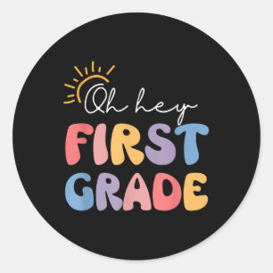 Sticker Rond Oh Hey Étudiant de première année 1ère année