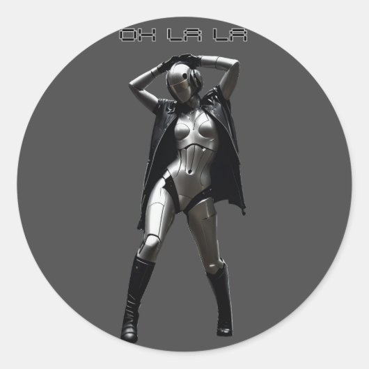 Sticker Rond Oh La La (Devant)