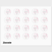 Sticker Rond Oh La La Préparé Rose Dentelle Lingerie Mariage (Feuille)