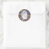 Sticker Rond Oh le coeur (Sac)