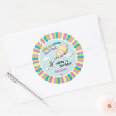 Sticker Rond Oh, les endroits où elle ira ! - Premier anniversa (Enveloppe)