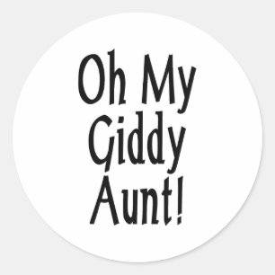 Sticker Rond Oh Ma Tante Giddy !