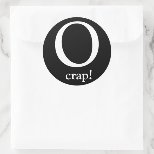 Sticker Rond Oh, merde ! (Sac)