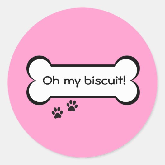 Sticker Rond Oh mon biscuit ! -autocollant (Devant)
