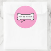 Sticker Rond Oh mon biscuit ! -autocollant (Sac)