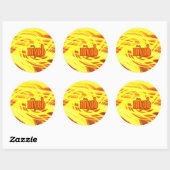 Sticker Rond Oh mon Dieu ! (Feuille)