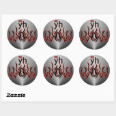Sticker Rond Oh mon Dieu ! (Feuille)