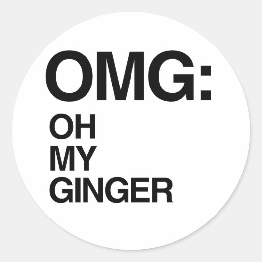 STICKER ROND OH MON GINGEMBRE (Devant)