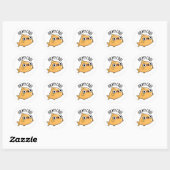 Sticker Rond Oh My Cod Funny Fish Pun (Feuille)