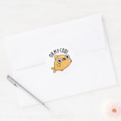 Sticker Rond Oh My Cod Funny Fish Pun (Enveloppe)