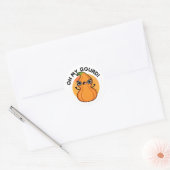 Sticker Rond Oh My Gourd Funny Veggie Pun (Enveloppe)
