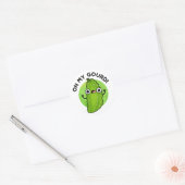Sticker Rond Oh My Gourd Funny Veggie Pun (Enveloppe)