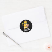 Sticker Rond Oh My Guoache Funny Artiste Peinture Pun Dark BG (Enveloppe)