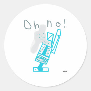 Sticker Rond Oh non ! catastrophe sous vide