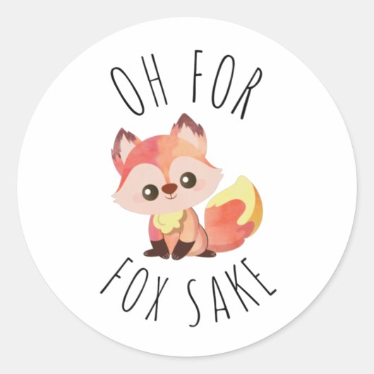 Sticker Rond Oh pour Fox Sake (Devant)