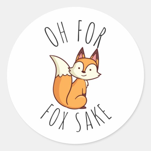 Sticker Rond Oh pour Fox Sake (Devant)