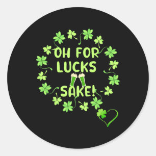 Sticker Rond Oh Pour la Chance St. Patrick Design