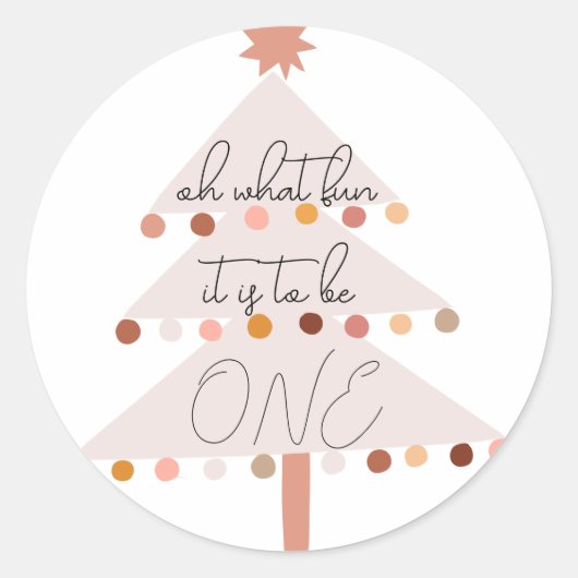Sticker Rond Oh Quel Amusement Que Ce Soit D'Être Un Boho Noël (Devant)