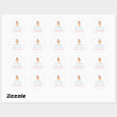 Sticker Rond Oh Quelle Joie (Feuille)