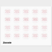Sticker Rond Oh sang et eau ... (Feuille)