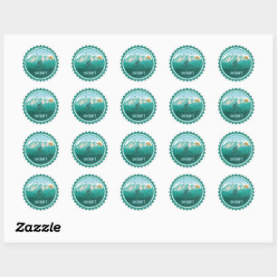Sticker Rond Oh Shift Retro Mountain VTT Vintage MTB Cyclisme