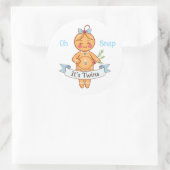 Sticker Rond Oh Snap C'est Twins Boy's Gingerbread Maman (Sac)