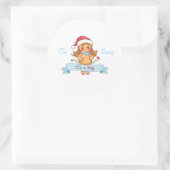 Sticker Rond Oh Snap C'est un garçon en pain d'épice maman (Sac)