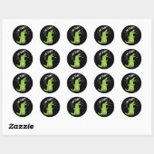 Sticker Rond Oh Snap Funny Snapping Crocodile Pun Dark BG (Feuille)