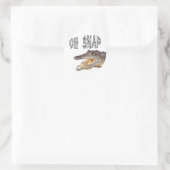 Sticker Rond OH SNAP - Gator en colère (Sac)