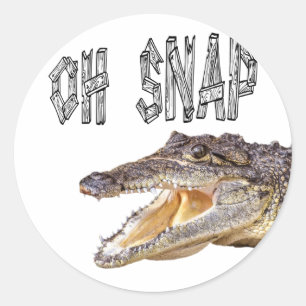 Sticker Rond OH SNAP - Gator en colère