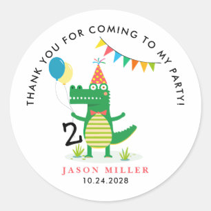 Sticker Rond Oh Snap mignon Alligator dans Anniversaire de enfa