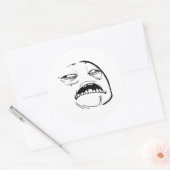 Sticker Rond Oh Sweet Jesus Thats Good Rage Visage meme (Enveloppe)