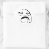 Sticker Rond Oh Sweet Jesus Thats Good Rage Visage meme (Sac)