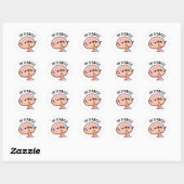 Sticker Rond Oh Synapse Funny Cerveau Pun (Feuille)