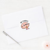 Sticker Rond Oh Synapse Funny Cerveau Pun (Enveloppe)