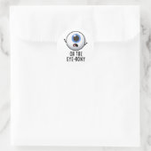 Sticker Rond Oh The Eye-rony Funny Eyeball Pun (Sac)