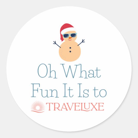 Sticker Rond Oh What Fun (Devant)