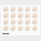 Sticker Rond Oh What Fun Hand Drawn Christmas Holiday Party (Feuille)