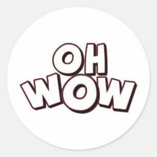 Sticker Rond Oh wow