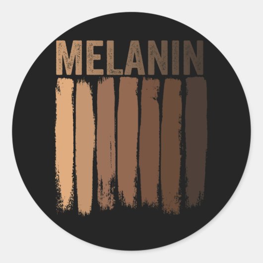 Sticker Rond Oheneba : Melanin Shades Black Pride Cadeau (Devant)