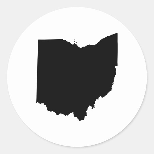 Sticker Rond Ohio de Black and White (Devant)